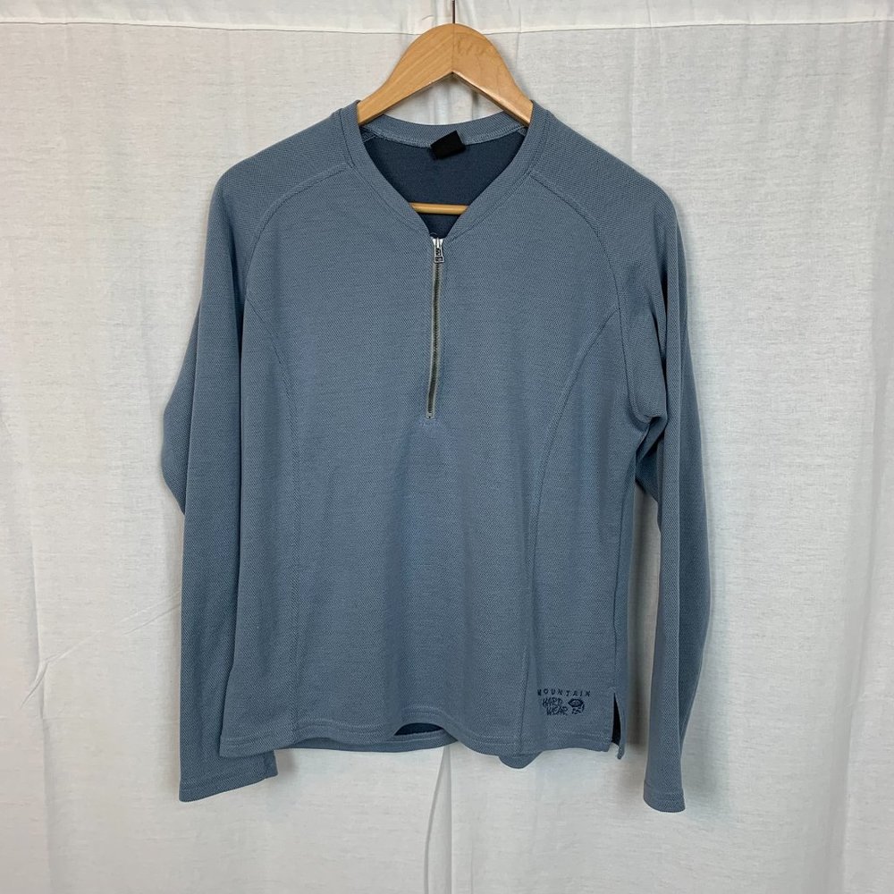 Mountain Hardwear Women's Polartec Long Sleeve Half Zip Pullover Shirt Sz Large